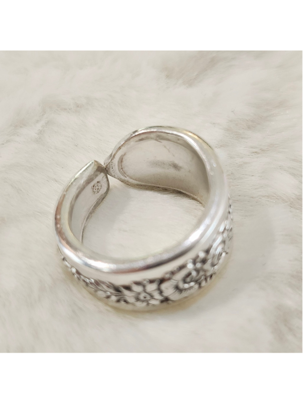 Silverwear Ring Size 7 ONEIDA silverplate ROYAL ROSE - Picture 3 of 5